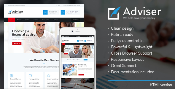 Adviser | Finance & Accounting HTML Theme