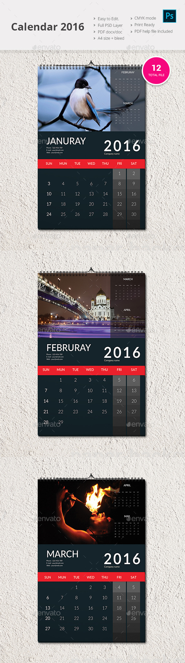 Wall Calendar 2016