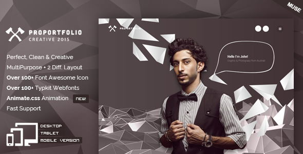 ProPortfolio - Personal Portfolio Muse Theme