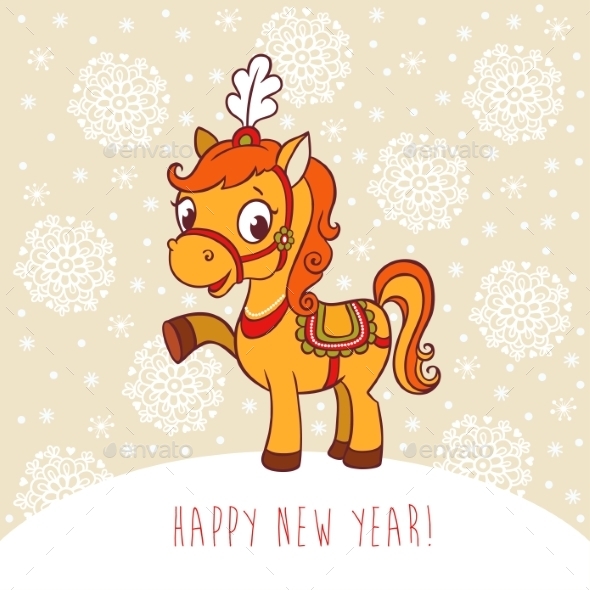 Horse Christmas Card Design
