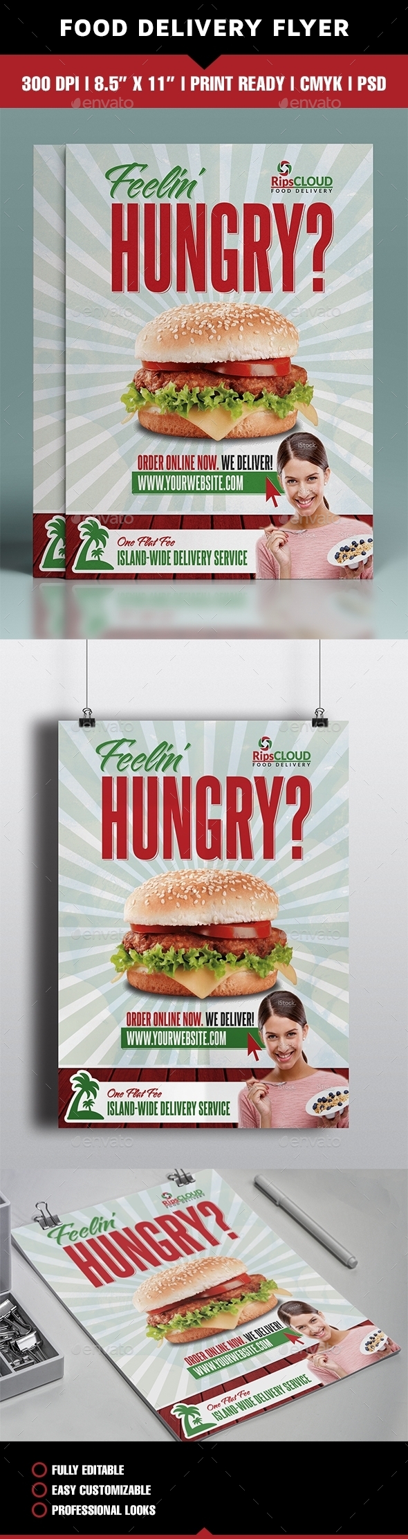 Food delivery flyer