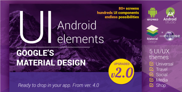 Material Design UI Android Template App