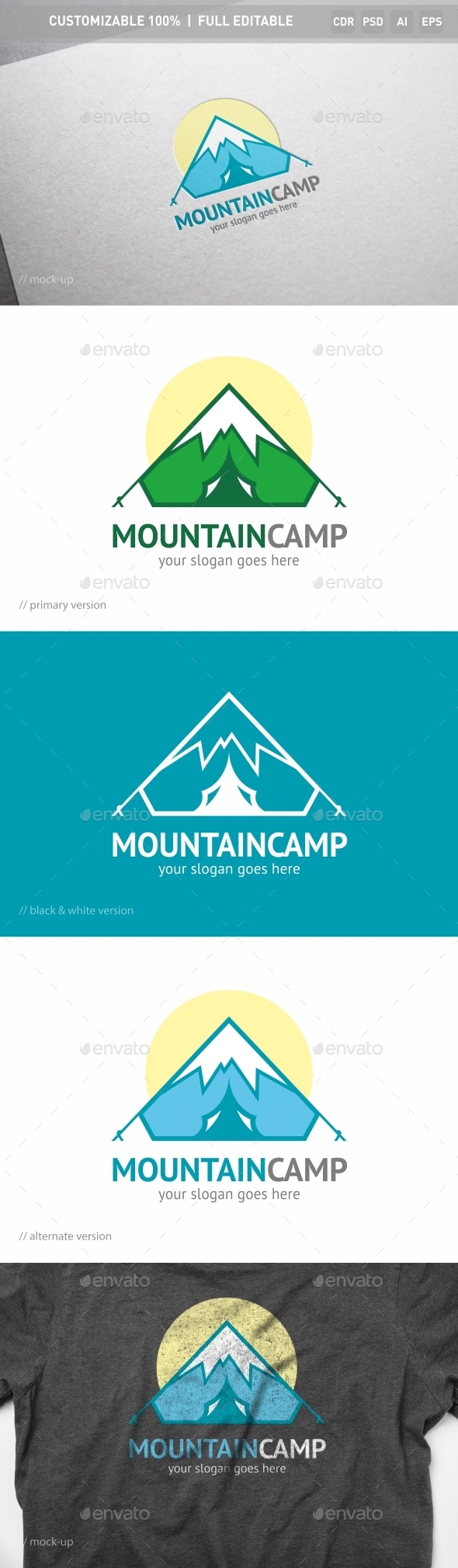 Mountain Camp Logo Template