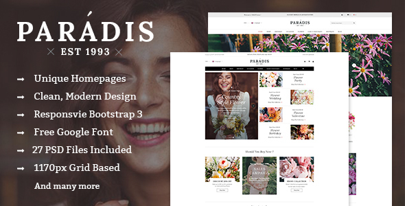 Paradise - Multipurpose eCommerce PSD Template