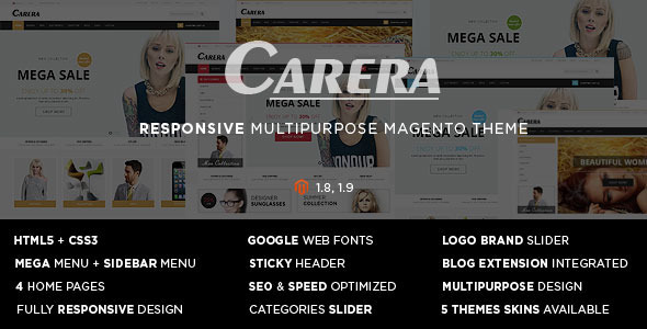 Carera - Responsive Multipurpose Magento theme