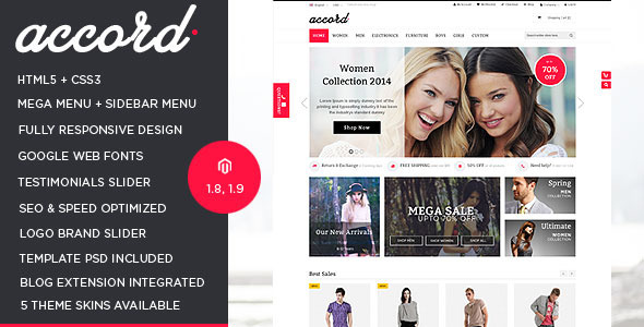 Accord - Responsive Multipurpose Magento theme