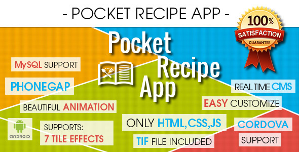 Pocket Recipe App With CMS - Android