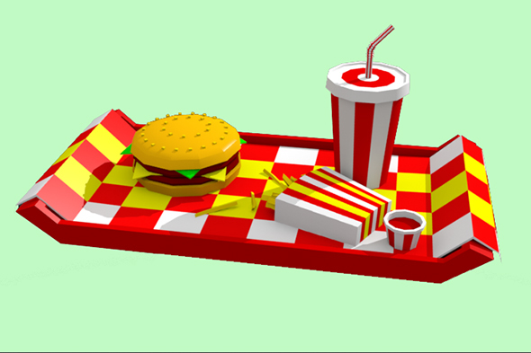 3DOcean Low poly FastFood 13923644