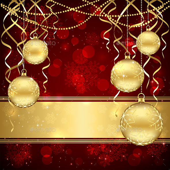 Christmas Decoration with Golden Balls