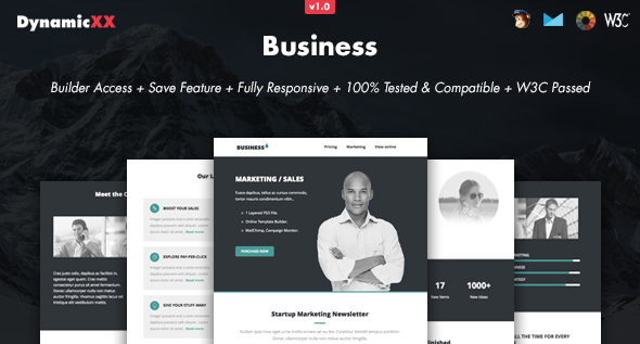 Business - Responsive Email + Online Builder