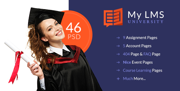 My LMS - Education & Campus PSD Template