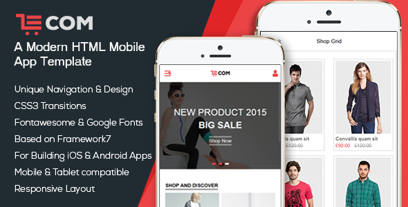 eCom - Mobile & App HTML Template