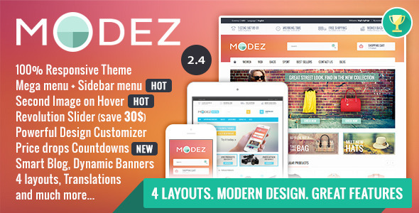 MODEZ - Responsive Prestashop 1.6 Theme + Blog