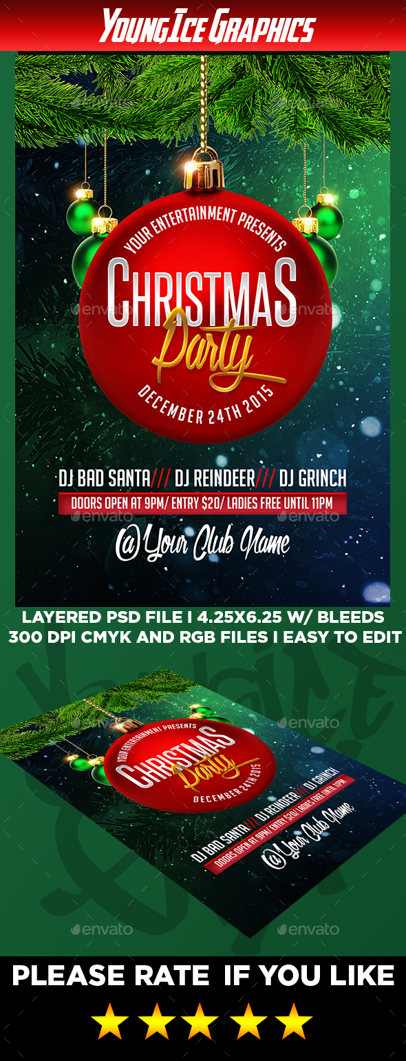 Christmas Party Flyer Template