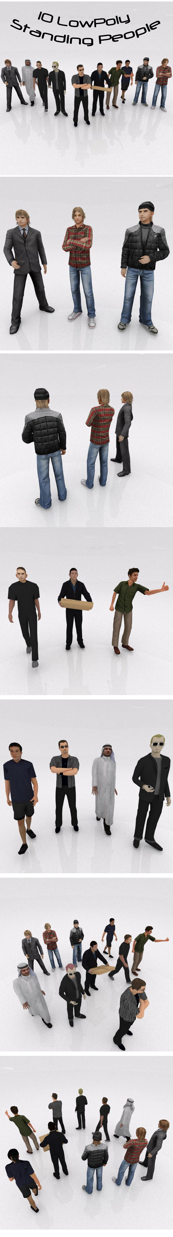 3DOcean 10 Low Poly Standing People 13969996 3DOcean 10 Low Poly Standing People 13969996