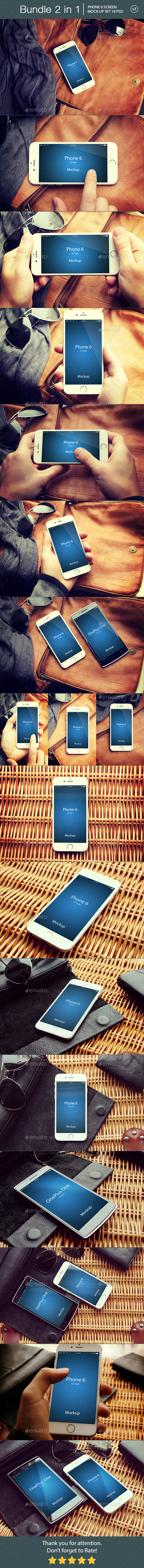 iPhone 6 Mockup Bundle 2 in 1 v3