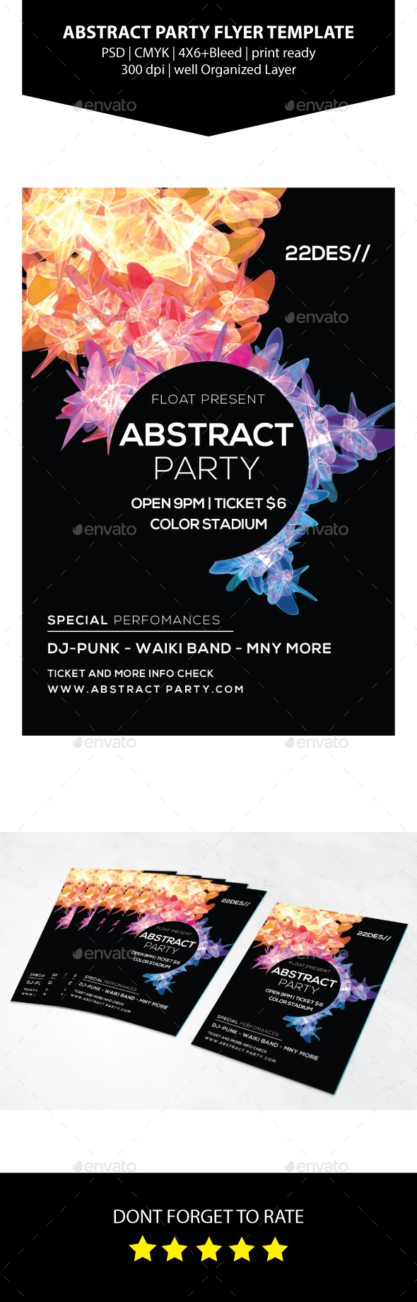 Graphicriver Abstract Party Flyer Template 13982212