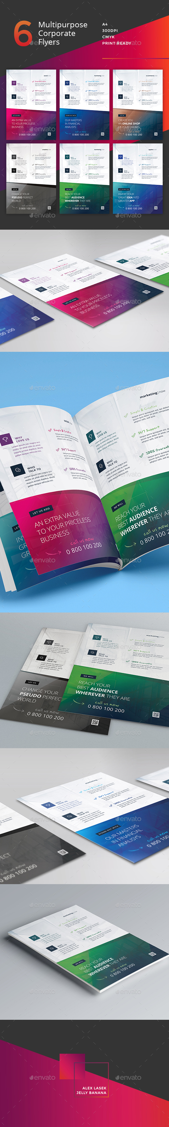 Graphicriver Corporate Flyer - 6 Multipurpose Business Templates vol 21 13987382