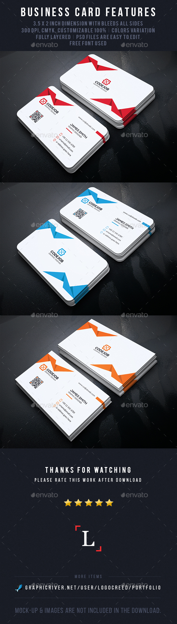Graphicriver Clean Business Cards 13989536