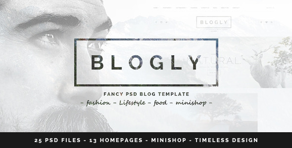 Blogly - Fancy PSD Blog Template