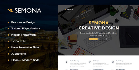 Agency Semona - Creative Joomla Template