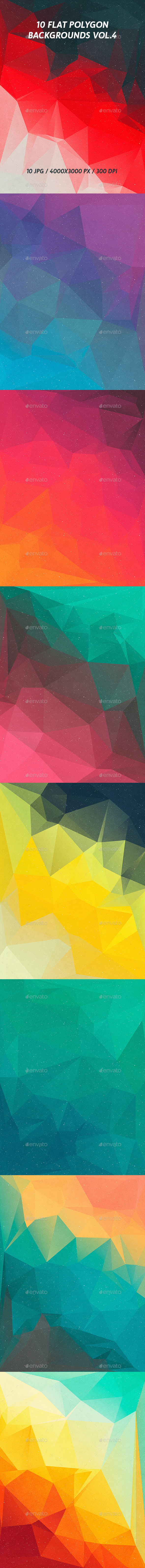 Flat Polygon Backgrounds Vol.4