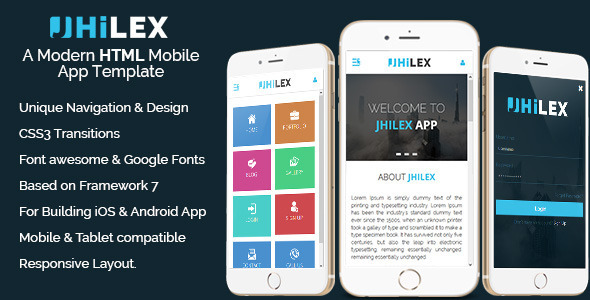 Jhilex - Mobile & App HTML Template