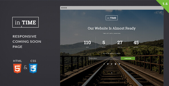 inTime - Responsive Coming Soon Template