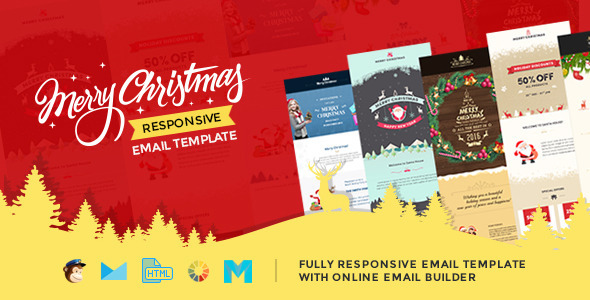 Christmas Responsive Email Template with Builder