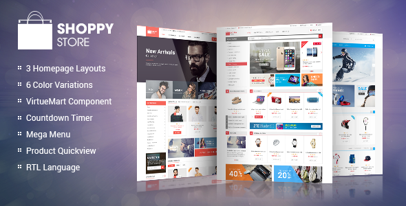 ShoppyStore - Responsive VirtueMart 3 Template