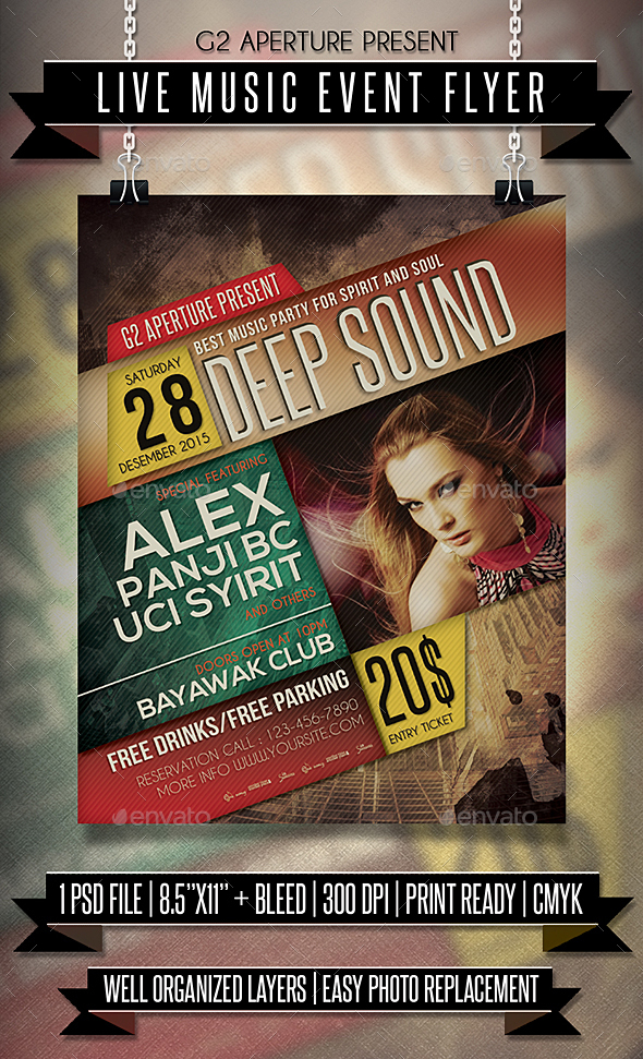 Graphicriver Live Music Event Flyer 14061810