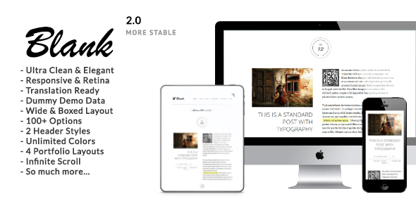 Blank - Elegant Minimalist WordPress Blog Theme