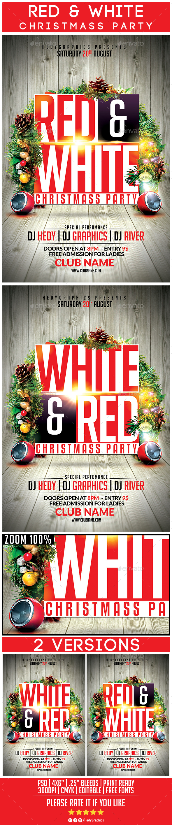 Graphicriver Red & White Christmass Party 14063315