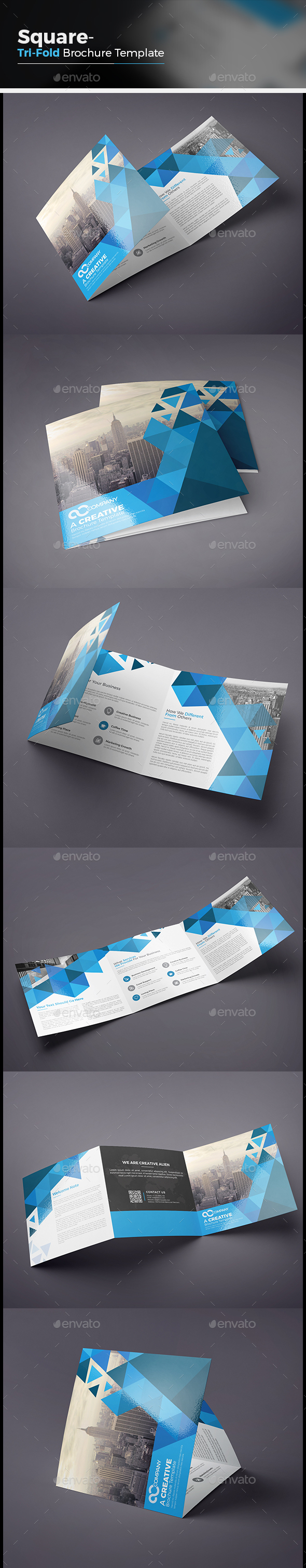 Graphicriver Square Tri-fold Brochure 14065016