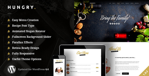 Hungry | A WordPress One Page Restaurant Theme