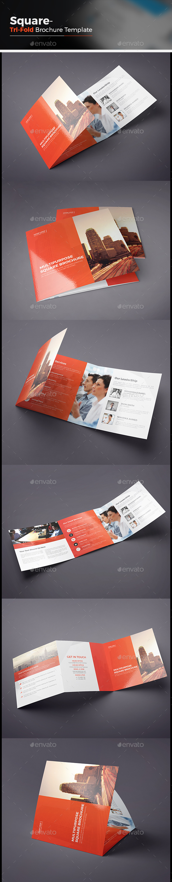 Graphicriver Square Tri-fold Brochure 14067516