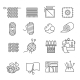 Textile Industry Icons Set