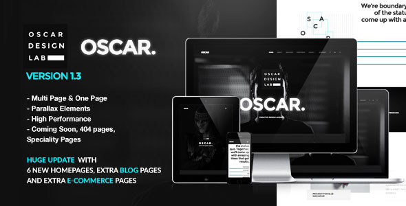 Oscar - Minimal Multipurpose Parallax One Page Template