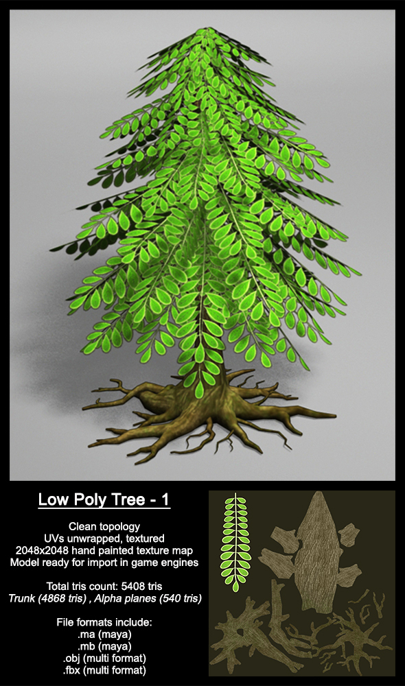 Low Poly Tree_1 - 3DOcean Item for Sale