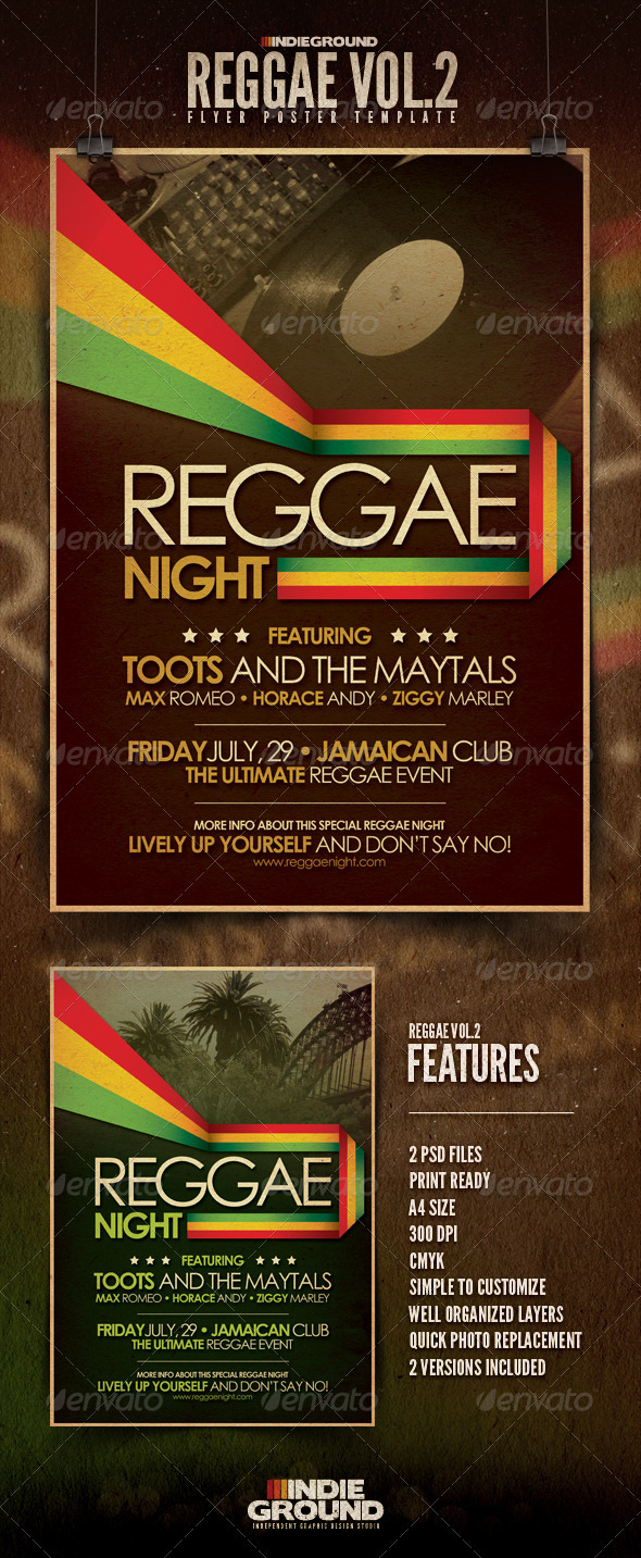 Reggae Flyer/Poster Vol. 2 - Clubs & Parties Events