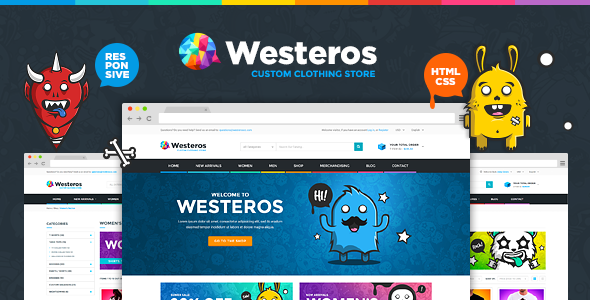 Westeros Custom Clothing Responsive HTML Template