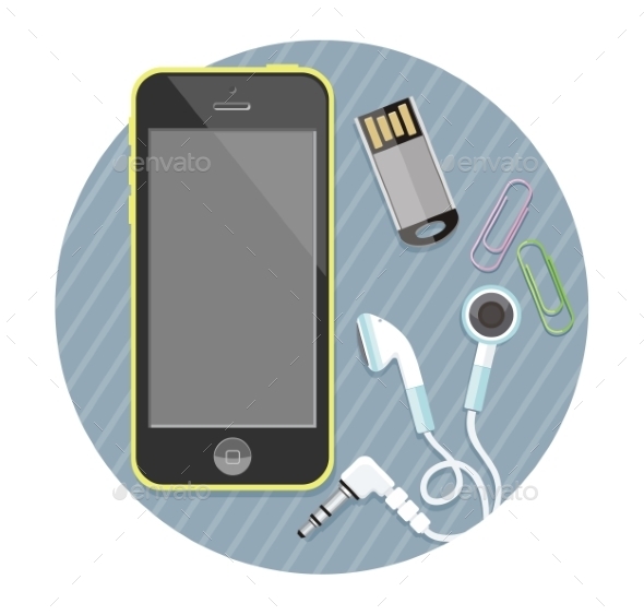 Graphicriver Smartphone With Headphones 14121636