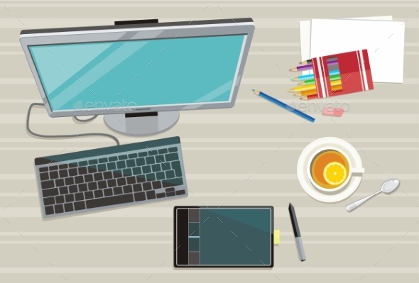 Graphicriver Workplace Concept 14121643
