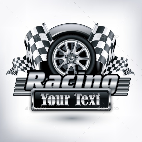 Graphicriver Racing Emblem on White 14122186
