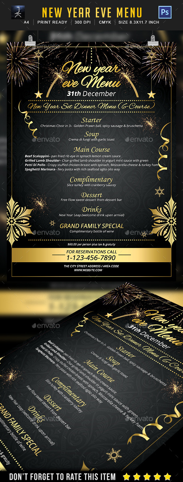 Graphicriver New Year Menu 14051836