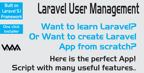 Laravel User Manager | Create L5 project with ease