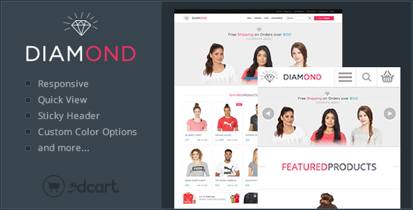 Diamond Responsive 3Dcart Theme