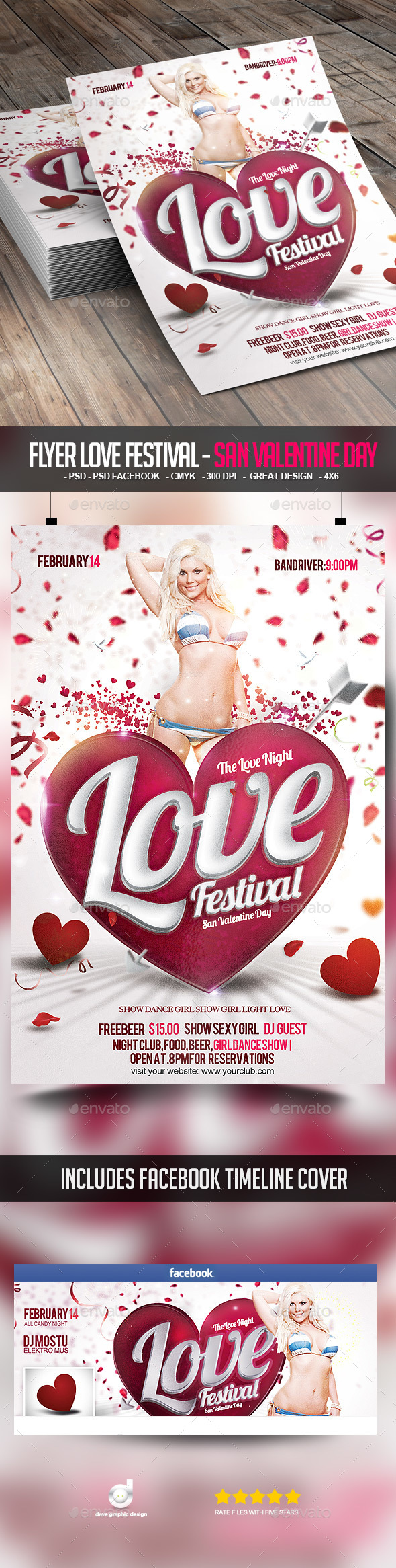 Flyer Love Festival - San Valentine Day