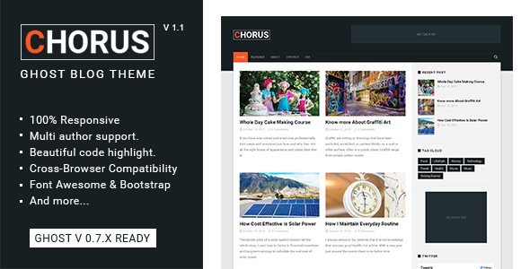 Chorus - Blog and  Magazine Ghost Theme