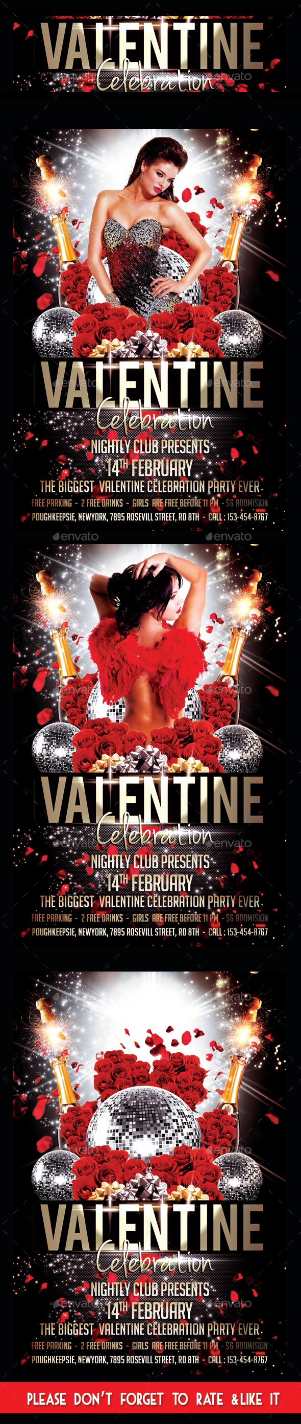 Valentine Day Celebraion Party Flyer